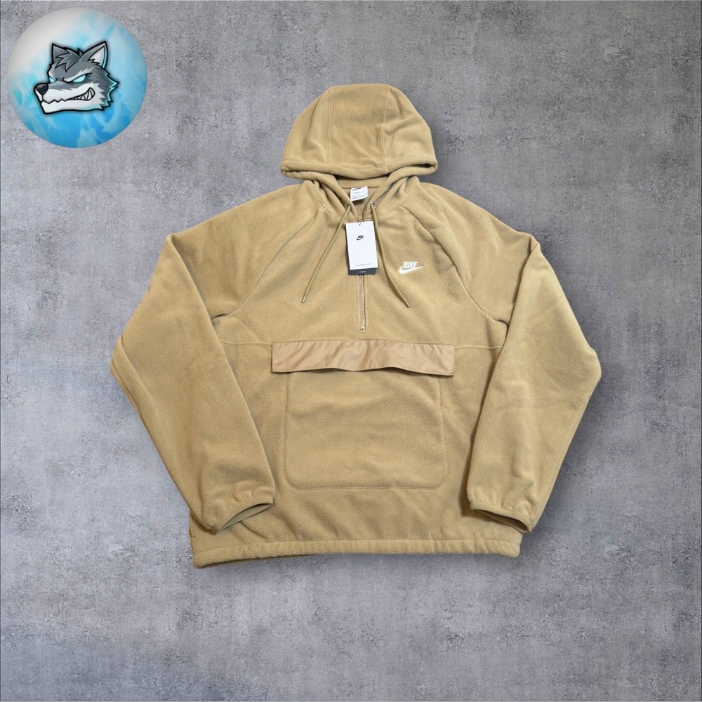 Nike Sportswear Club Therma-FIT Winterized 1/2 Zip Top Beige Men M HV1439-297